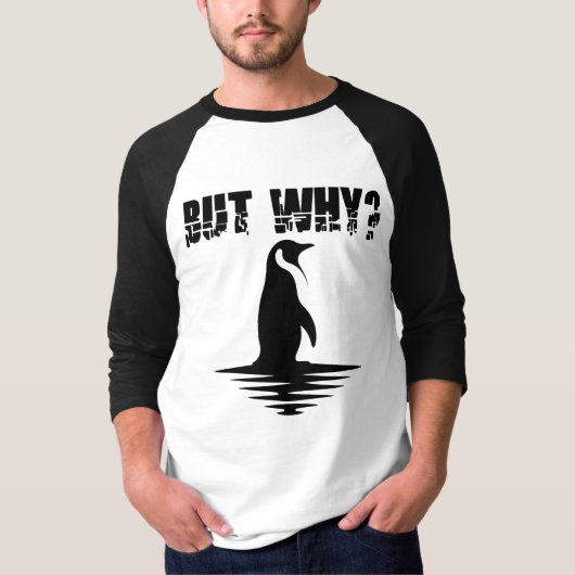 But Why Penguin, Penguin Walking Graphic Tシャツ (正面)