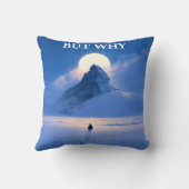 But Why Throw Pillow Minimal Quote Aesthetic クッション (裏面)