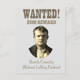 Butch Cassidy Wanted 🚨 Wild West Outlaw USA ポストカード