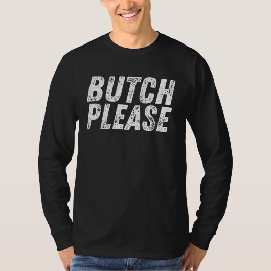 Butch pride lgbtq pride butch lesbian tシャツ (正面)