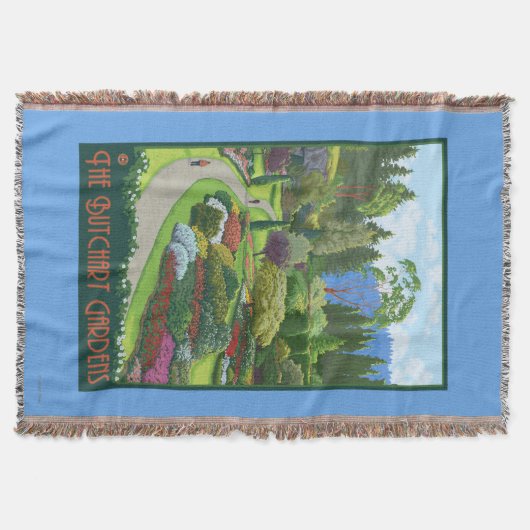 Butchartの庭- Brentwood湾 スローブランケット (正面)