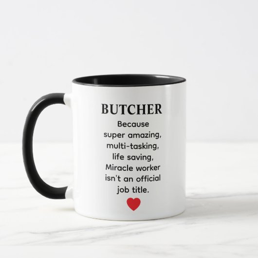 Butcher Gift – Funny Meat Cutter Quote Design マグカップ (左)