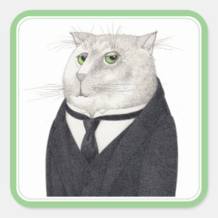 BUTLER CAT大型スクエアステッカー スクエアシール