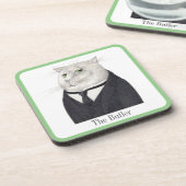 BUTLER CAT懸命プラスチックコースター+文字 コースター (左側)