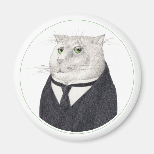 BUTLER CAT ラウンドマグネット II マグネット (正面)