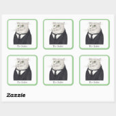 BUTLER CAT Large Squareステッカー+文字 スクエアシール (シート)