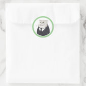 BUTLER CAT Small Roundステッカー ラウンドシール (バッグ)