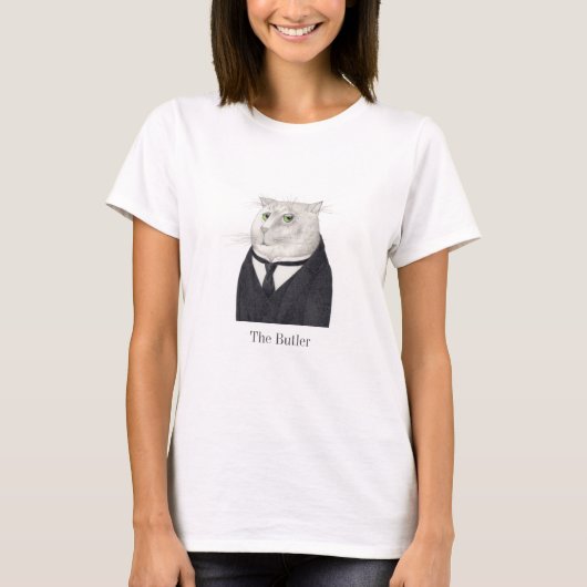 BUTLER CAT Women's Basic Tシャツ (正面)