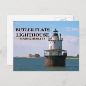 Butler Flats Light house, Massachusettsはがき ポストカード (正面/裏面)