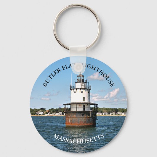 Butler Flats Light house, Massachusetts Keychain キーホルダー (正面)