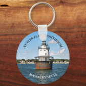 Butler Flats Light house, Massachusetts Keychain キーホルダー (正面)
