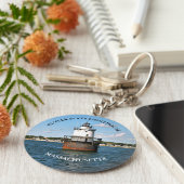 Butler Flats Light house, Massachusetts Keychain キーホルダー (側面)