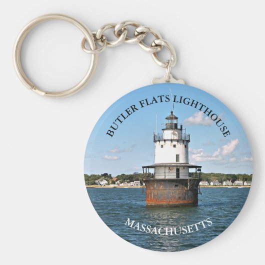 Butler Flats Light house, Massachusetts Keychain キーホルダー (正面)