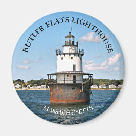 Butler Flats Lighthouse Massachusetts Runder Magne マグネット