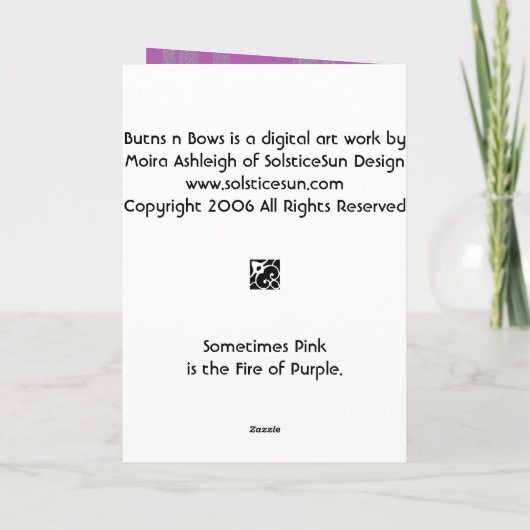 Butns nの弓 カード (裏面)