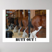 Butt out horse poster ポスター (正面)