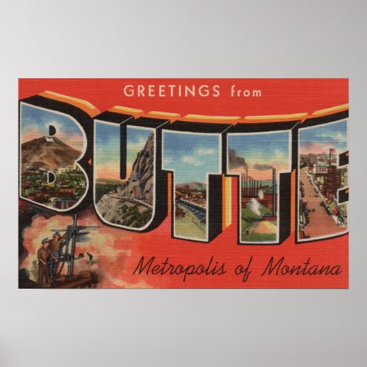 Butte, MontanaLarge Letter ScenesButte, MT ポスター (正面)