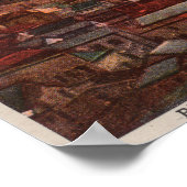 Butte, MT – 丘の上の工場と家のビュー ポスター (角)