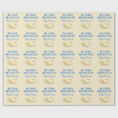 Butter Believe It Yellow Gingham Boy Baby Shower ラッピングペーパー (フラット)