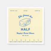 Butter Half Butter Themed Bridal Shower スタンダードカクテルナプキン (正面)