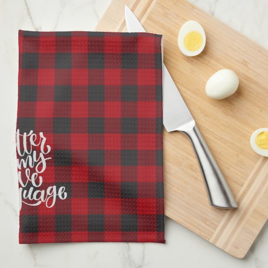 Butter is my Love Language  キッチンタオル (四つ折り)