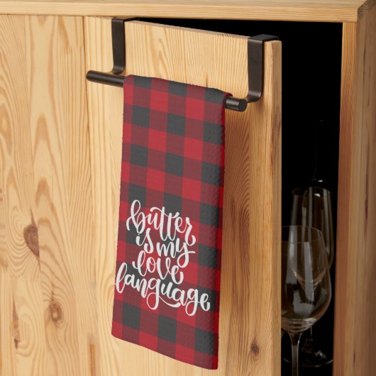Butter is my Love Language  キッチンタオル (三つ折り)