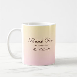 Butter Pink - Personalised Thank You Teacher Mug コーヒーマグカップ