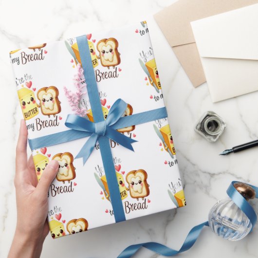 Butter To My Bread Love Gift Wrapping Paper ラッピングペーパー (ギフト)