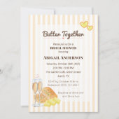 Butter Together Bridal Shower Butter Bread Theme 招待状 (正面)