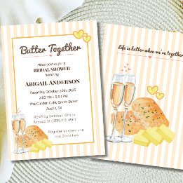 Butter Together Bridal Shower Butter & Bread Theme 招待状
