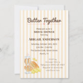 Butter Together Bridal Shower Champagne & Bread  招待状 (正面)