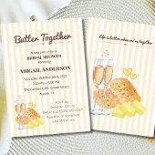 Butter Together Bridal Shower Champagne & Bread  招待状