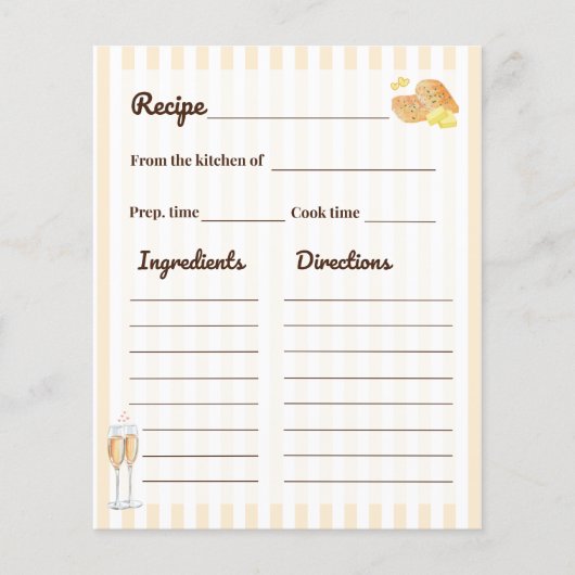 Butter Together Bridal Shower Recipe Card (正面)