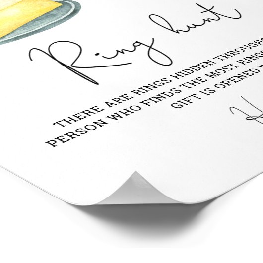 Butter together Ring hunt bridal shower game ポスター (角)