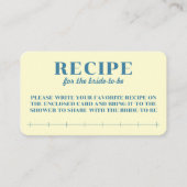 Butter Together Yellow Recipe For Bride エンクロージャーカード (正面)