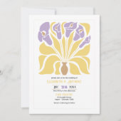 Butter & Wisteria Abstract Floral Boho Wedding 招待状 (正面)