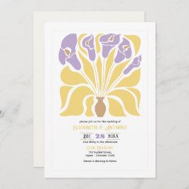 Butter & Wisteria Abstract Floral Boho Wedding 招待状