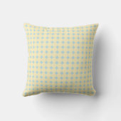 Butter Yello Dot on Blue Nursery Throw Pillow クッション (裏面)