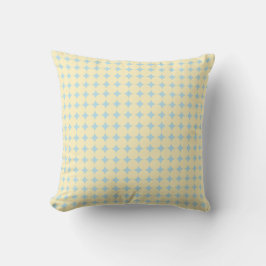 Butter Yello Dot on Blue Nursery Throw Pillow クッション
