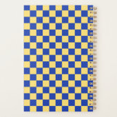 Butter yellow and blue checkered board pattern プランナー手帳 (裏面)