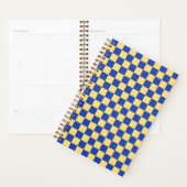 Butter yellow and blue checkered board pattern プランナー手帳 (ディスプレー)