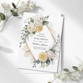 Butter Yellow And Gold Wedding Invitation 招待状