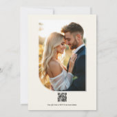 Butter Yellow and Periwinkle Floral Wedding Photo 招待状 (裏面)