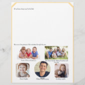 Butter Yellow Christmas Tree Letter & Photos レターヘッド (裏面)