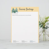 Butter Yellow Christmas Tree Letter & Photos レターヘッド (スタンド正面)
