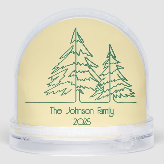 Butter Yellow & Graphic Green Christmas Trees  (裏面)