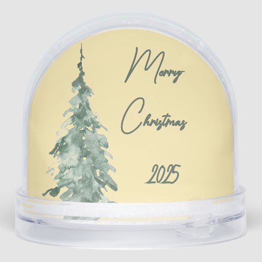 Butter yellow & Green Watercolor Christmas Tree (裏面)