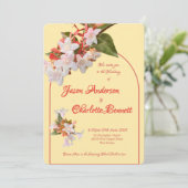 Butter Yellow & Honeysuckle Photo Wedding 招待状 (スタンド正面)