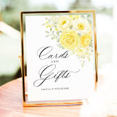 Butter Yellow Ivory Cards & Gifts Wedding Table 台座サイン