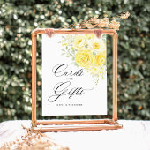 Butter Yellow Ivory Cards & Gifts Wedding Table 台座サイン